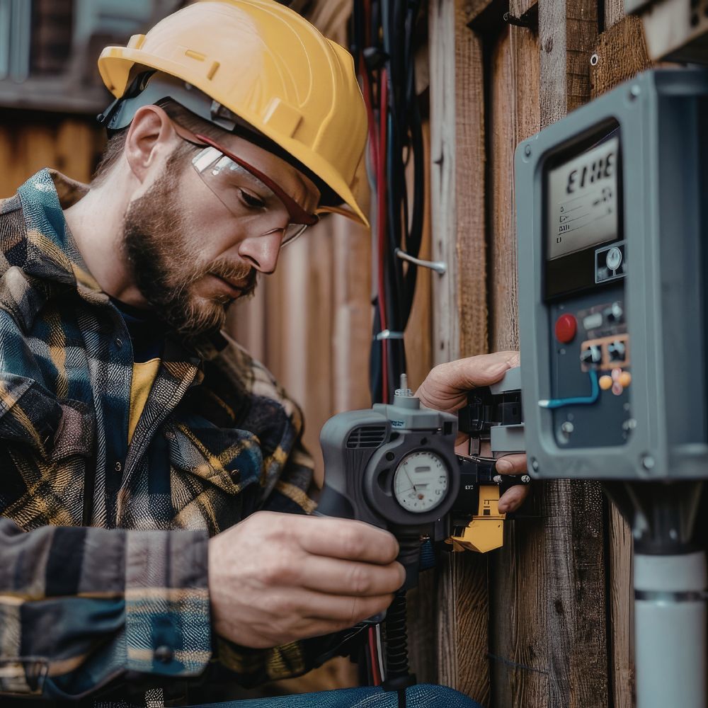 A licensed electrician in Philadelphia, PA performing pool electrical services.